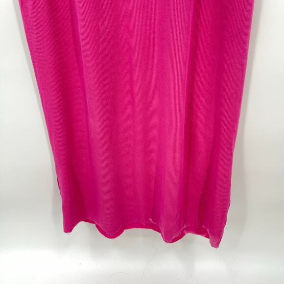 COTTON CITIZEN | The Verona Spaghetti Maxi Dress in Cerise Cast Pink Ombre Rib M - Picture 10 of 13